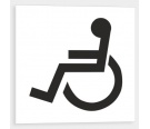 Samolepka Invalida - vozk - symbol (92 x 92 mm)